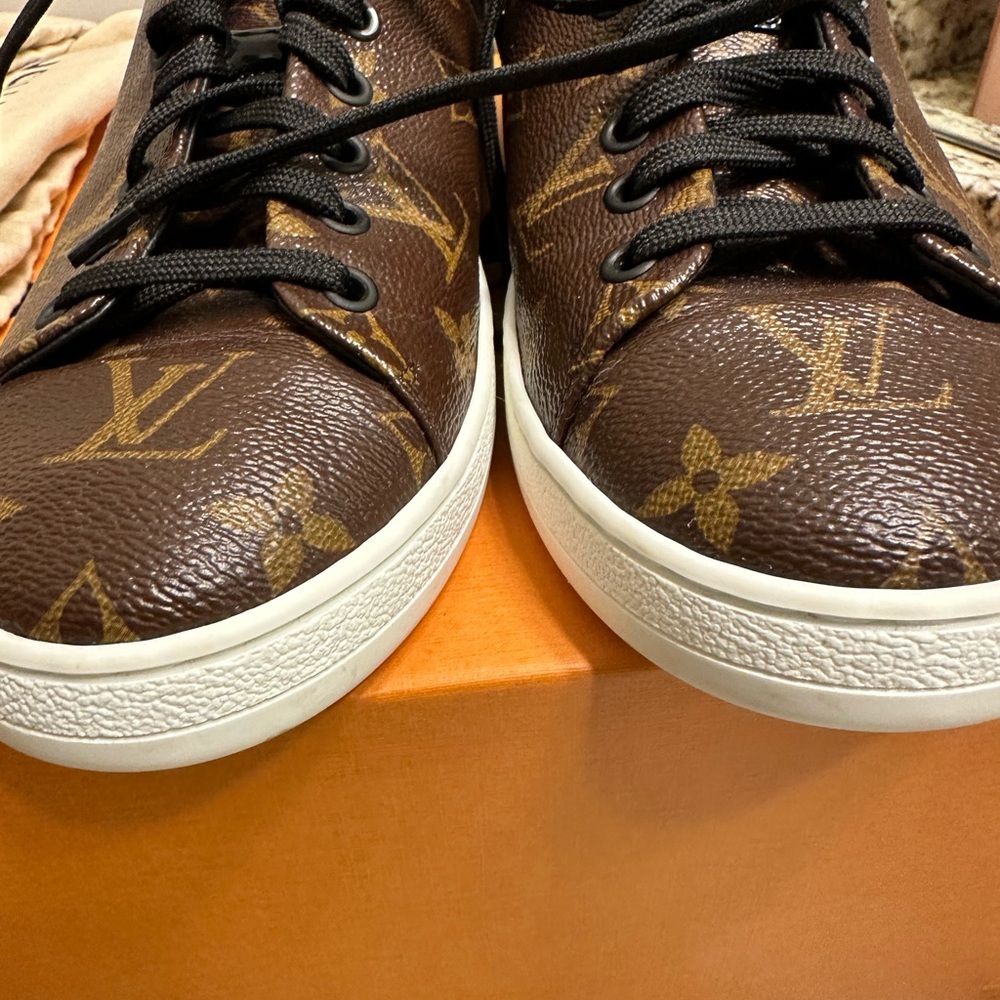 Louis Vuitton Brown Monogram Sneakers - Picture 3 of 10